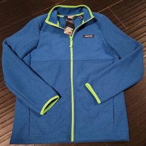 Under One Sky Blue Rashguard with Green Accents